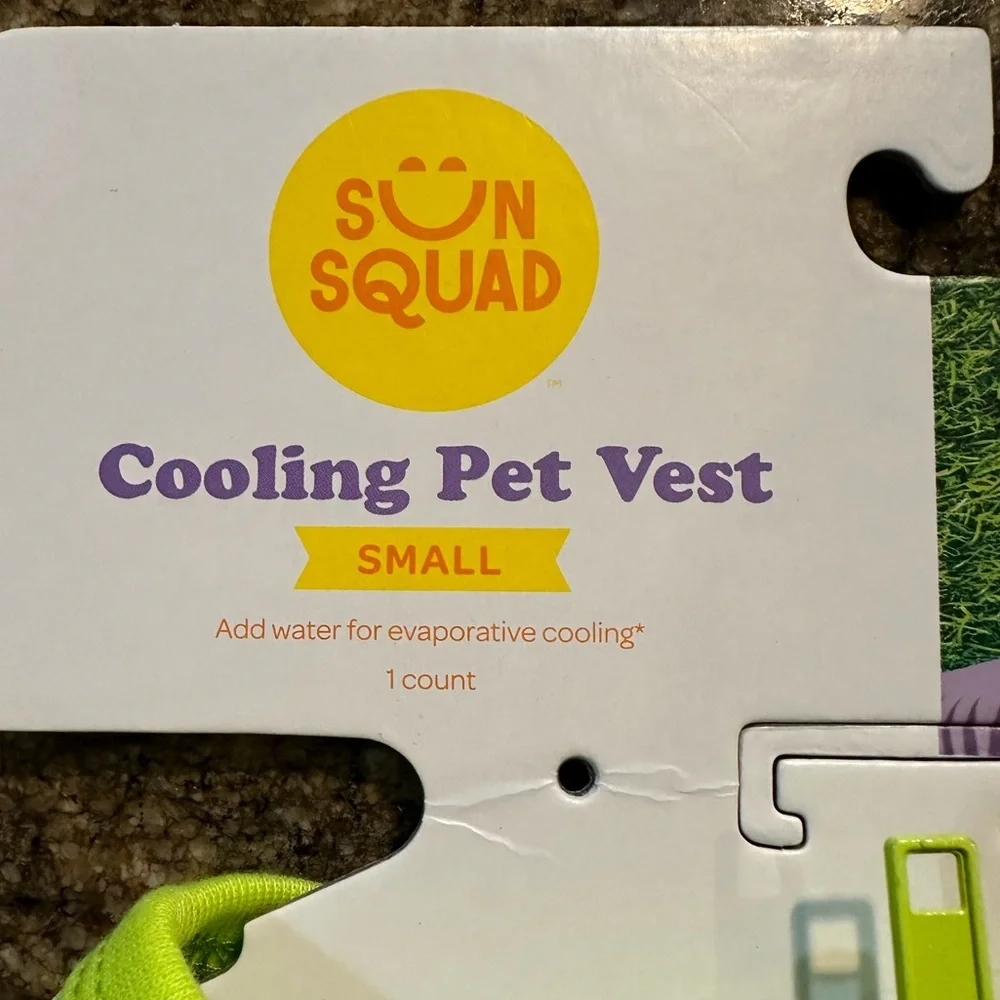Sun Squad Pet Cooling Vest, Zipper Front, Ombre‎ small, medium & large